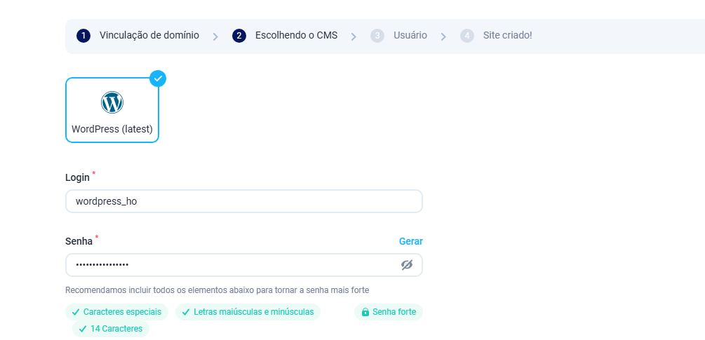 WordPress 1 Clique